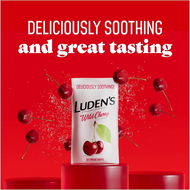 LUDEN'S Ludens Wild Cherry Throat Drops  Deliciously Soothing  30 Drops  1 Bag - Image 3