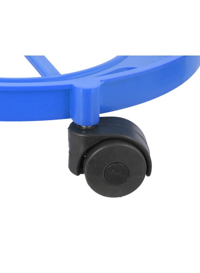 Kuber Industries عربة بلاستيكية قابلة للتحريك بسهولة من كوبر إندستريز مع عجلات (زرقاء) - KUBMARTK11177 - Image 4