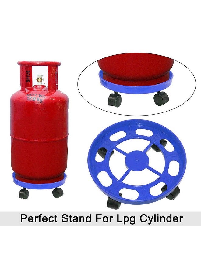 Kuber Industries عربة بلاستيكية قابلة للتحريك بسهولة من كوبر إندستريز مع عجلات (زرقاء) - KUBMARTK11177 - Image 5