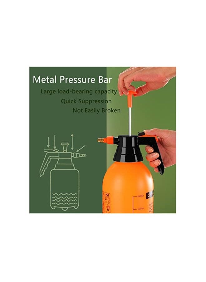 Generic - Sprayer Garden Pump Pressure Spray Bottle Lawn Sprayer Water Mister Spray Bottle For Plant Flowers Pesticides Fertilizers 2 Liter Orange Color 1 Pack - Image 1