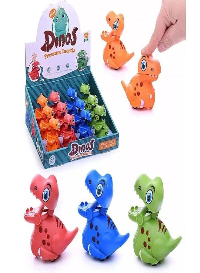 Fezeedi Kids Oramge Press and Go Vehicles Toy for 1, 2, 3 Year Old Boy & Girl | Baby and Toddlers Bath Toys | Press & Go Crawling Toys for Kids -Multicolor (Pack of 1) (Dinosaur) - Image 4