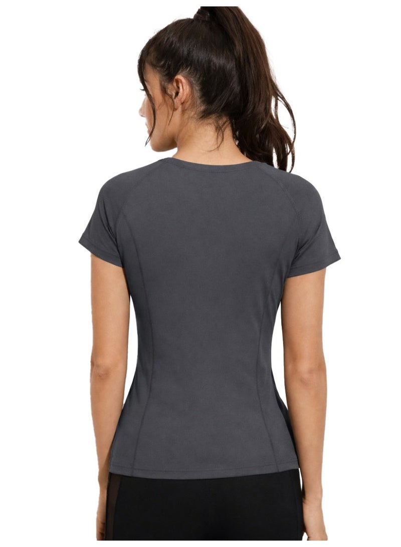 نايلتون تي شيرت رياضي - توب رياضي نص كم ورقبة دائرية - Image 2