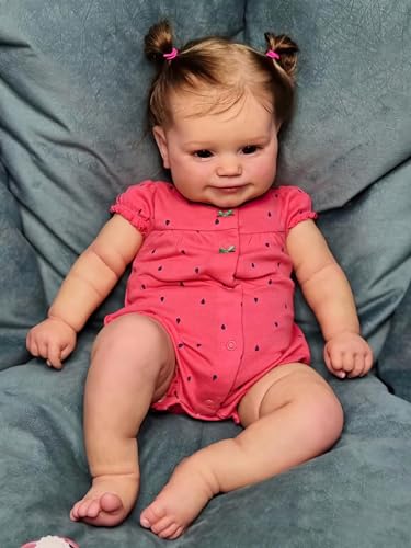 TERABITHIA Lifelike Reborn Baby Dolls 24Inches Soft Vinyl Handmade Realistic Baby Dolls Adorable Smiling Lifelike Newborn Toddler Dolls for Girls Safe for Kids Age 3 - Image 1