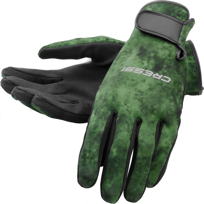 Cressi Hunter Gloves, Camo Green, 2 mm, S - Image 1