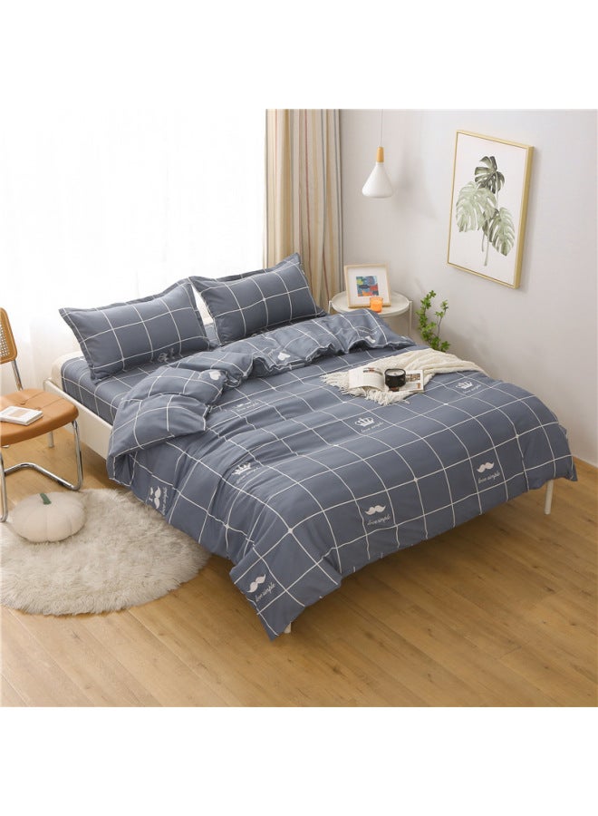 غطاء لحاف قطعة واحدة 150 × 200 غطاء لحاف فردي لسكن الطلاب 200 × 230 سم لحاف مزدوج من القطن المقلد لأربعة مواسم بالجملة - اللون: مريح - المواصفات: مجموعة من قطعتين 2.2 متر [غطاء لحاف 180 * 220] - Image 1