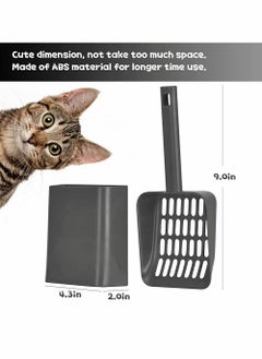 Excefore Cat Litter Scooper with Caddy Holder, Cat Scooper for Litter Box with Stand, A Nice Addition to cat Litter Tray and Box, Store cat Pooper Scooper When not in use, Modern, Durable and Cute  - Image 5