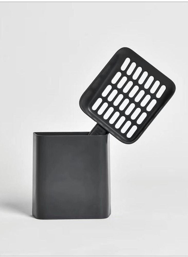 Excefore - Cat Litter Scooper with Caddy Holder, Cat Scooper for Litter Box with Stand, A Nice Addition to cat Litter Tray and Box, Store cat Pooper Scooper When not in use, Modern, Durable and Cute - Image 1