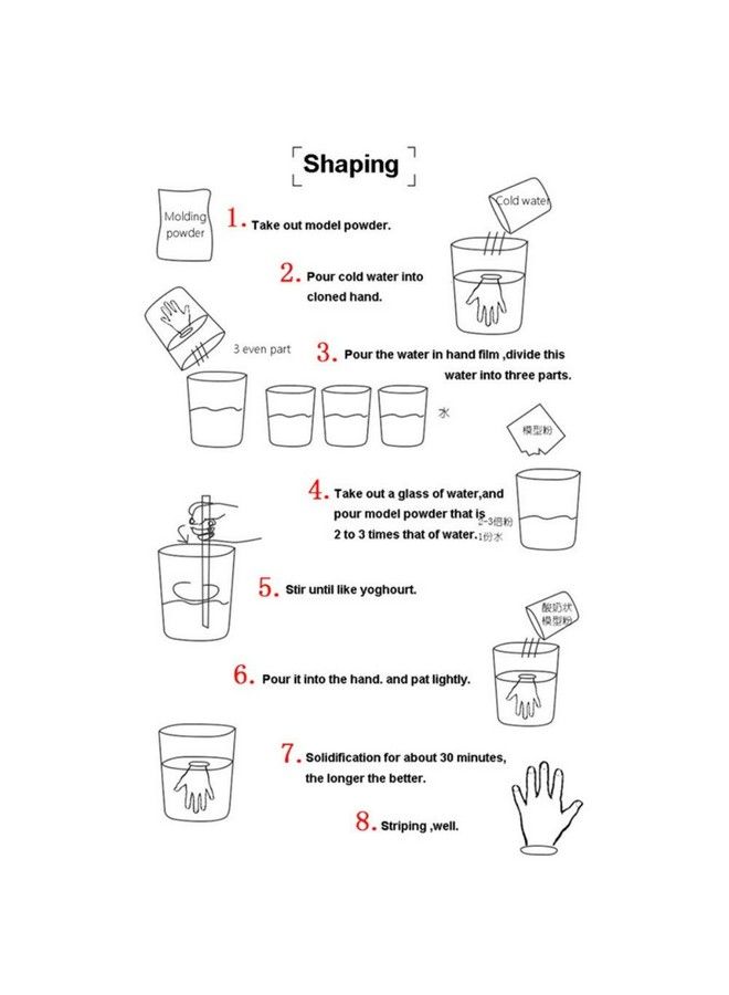 BABIES BLOOM Baby 3D Casting Footprint Casting Kit (175G Moulding 300G Casting Powder) M8 - Image 5