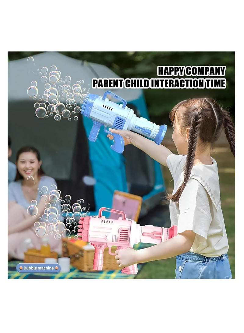 Ebeya Bubble Gun - 32 Hole Bazooka Bubble Gun - Brown Brown Bubbles for Kids Indoors, Outdoors, Parties, Halloween, Halloween, New Year, Christmas Gifts - Blue - Image 3