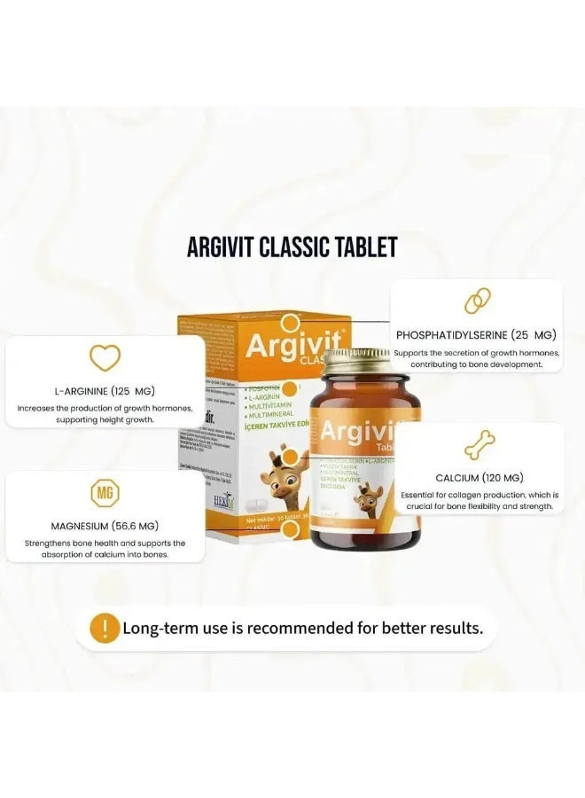 Argivit Classic Tablets 30s – 3 Pieces Offer | Kids Daily Nutrition Supplement - Image 3