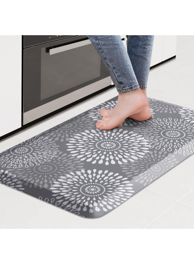 LuxStep LuxStep Kitchen Mat Waterproof Kitchen Rugs for Floor Cushioned Anti-Fatigue Mat Non-Slip Standing Desk Mat Comfort Floor Mats for House Sink Office 17.3" x 28" Grey - Image 1
