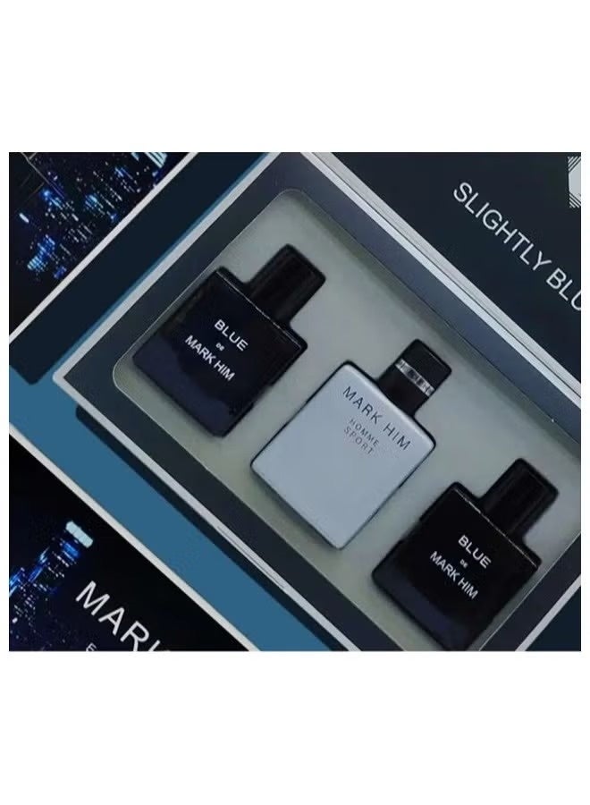 MARK HIM Blue & Homme Sport Fragrance Gift Set for Men – 3 x 30ml Eau de Parfum | Long Lasting Blue Sport Woody Cologne Perfume Collection | Luxury Men's Perfume Gift Set for Daily Wear - Image 4