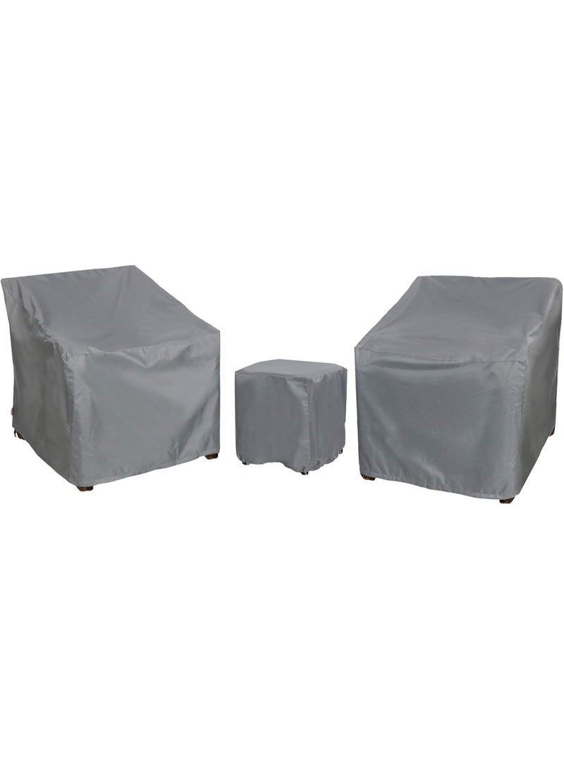 3-Piece Outdoor Veranda Patio Garden Furniture Cover Set with 600D Durable and Water Resistant Fabric - Image 1