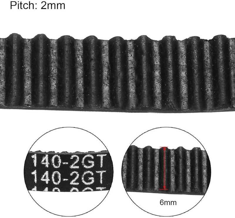 GT2 سير التوقيت محيط 140 مم عرض 6 مم عجلة بكرة متزامنة للطابعة ثلاثية الأبعاد - Image 4