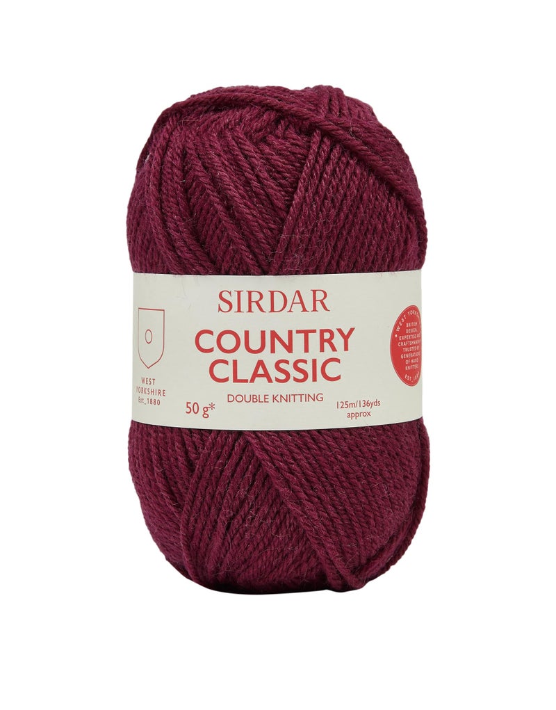 Sirdar Country Classic DK Burgundy 858 50g