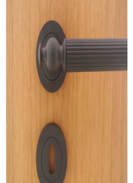 Azm Hırdavat Turquoise Matte Black Badge Door Handle WC  - Image 3