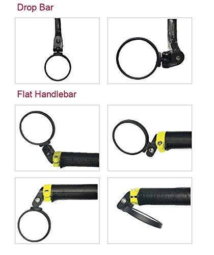 Hafny Bar End Bike Mirror - Stainless Steel Lens, Safe Adjustable Rearview, Cycle, E-bike - HF-MR087 (Black 68 Diameter) - Image 5