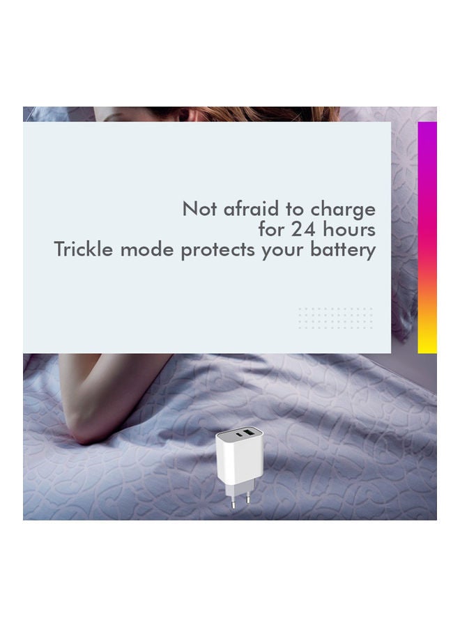 نيبمينينت M-3 20W Dual Output Quick Charging Power Adapter White - Image 3