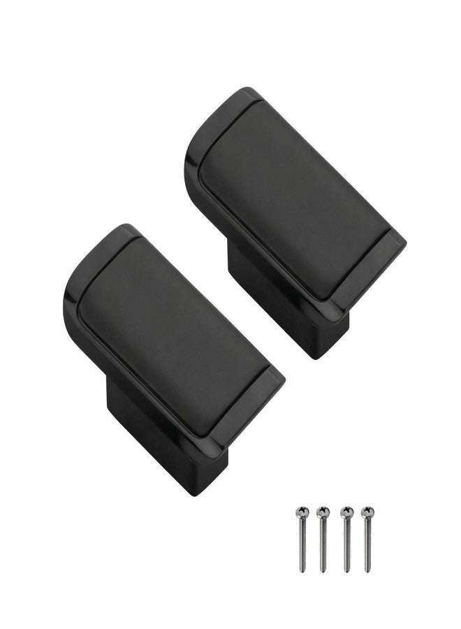 VOLO 2 Piece Rectangular Drawer Knob with 4 Screws | Cabinet Cupboard Wardrobe Drawer Knob | Kitchen Furniture Cabinet Door Knob | Drawer Closet Cupboard Knob | Black Finish - Image 1