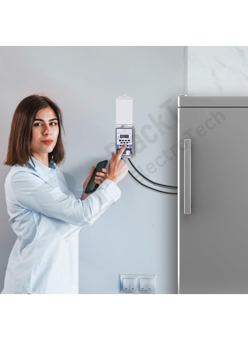 BlackT ElectroTech Blackt Electrotech BT41DW 30Amps 230V Water Proof Digital Timer Switch Relay DIN Rail Programmable Automatic OnOff outdoo Indoor use SinglePhase Waterproof  - Image 5