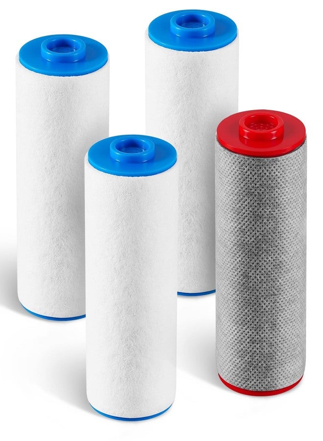 TTQ Replacement Cartridges Full Set Compatible with Weddell Duo Shower Filter,Shower Filter Cartridges to Reduces Impurities,Keep Healthy Shower Water for Skin & Hair(1R+3B) - Image 1