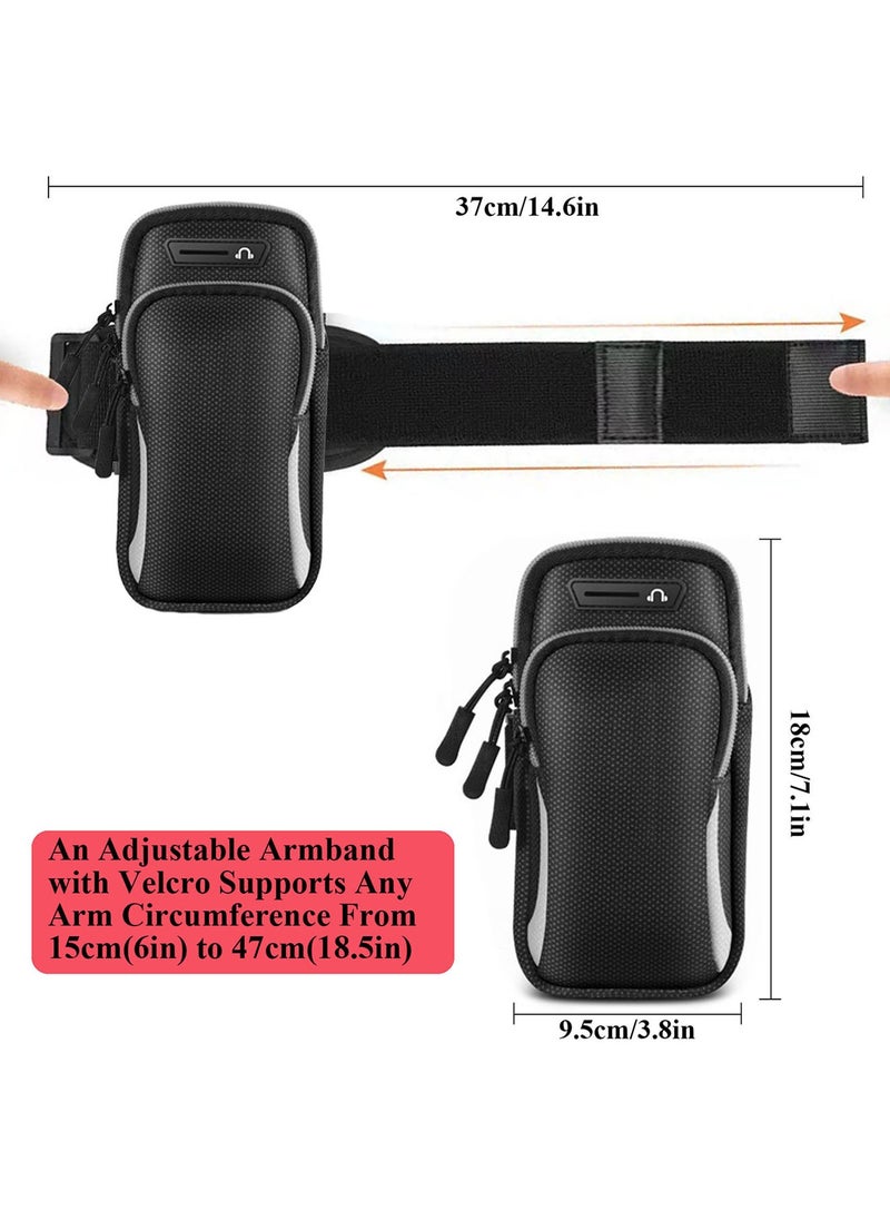 Qiccijoo - Qiccijoo Running Armband Phone Holder for Running Phone Arm Bands for Running Sports Phone Holder with Adjustable Band for iPhone 13 Pro Max 12 11 Xs Xr 8 7 Galaxy S20 S10 S9 S8 and Note 20 Ultra - Image 1