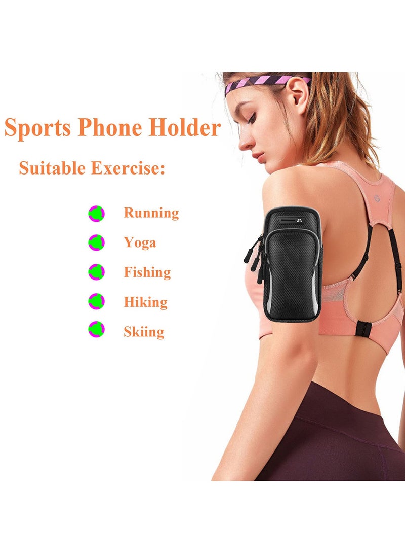 Qiccijoo - Qiccijoo Running Armband Phone Holder for Running Phone Arm Bands for Running Sports Phone Holder with Adjustable Band for iPhone 13 Pro Max 12 11 Xs Xr 8 7 Galaxy S20 S10 S9 S8 and Note 20 Ultra - Image 1