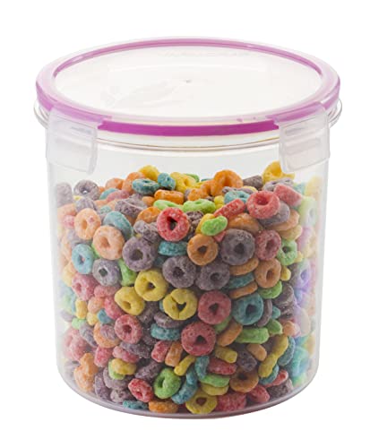 Varmora Plastic Clamp It Round Container | Organised Kitchen | Stackable | Durable | For Pulses, Rice, Dal, Atta, Flour, Cereals, Snacks| 2100Ml |Assorted - Image 4