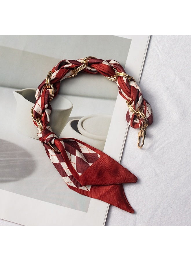 NIBEMINENT Beaded Phone Lanyard, Anti Lost Removable Wrist Strap, Rope Weaving Bracelet Pendant, Phone Keychain Lanyard, 3/Red