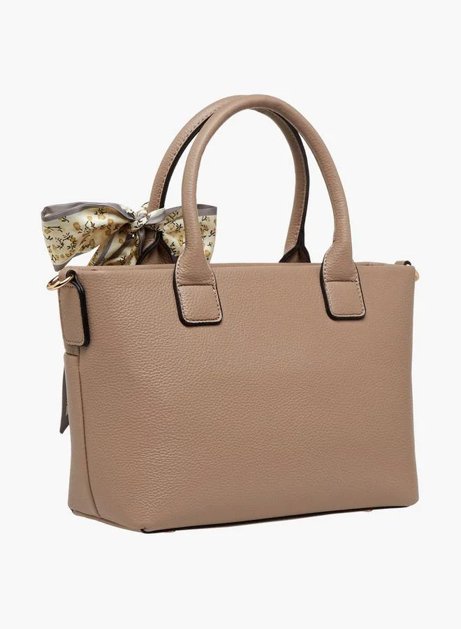 سيليست Textured Tote Bag with Bow