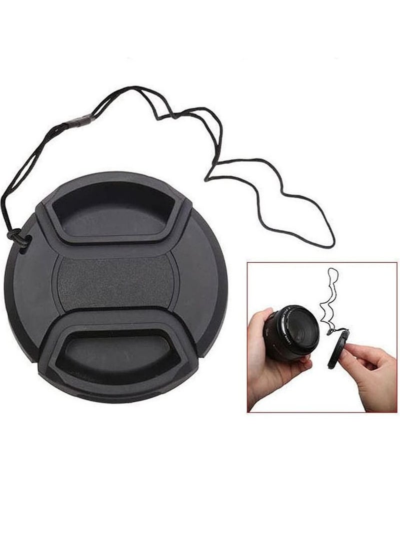 Coopic 2 x 58mm Lens Cap Front Cover Protector Snap On Center Pinch for Camera Canon Nikon Sony DSLR - Image 2