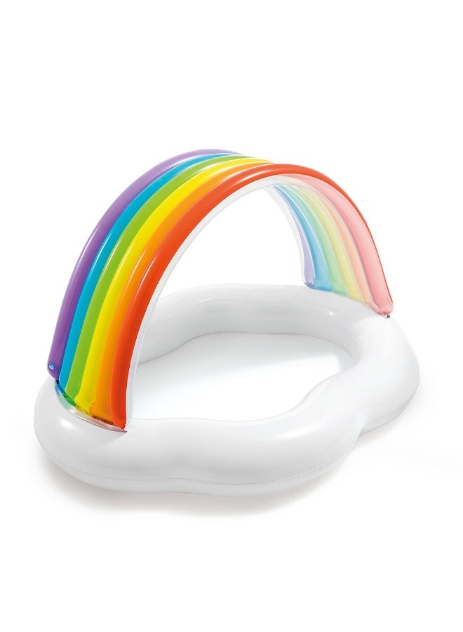 Intex - Rainbow Cloud Baby Pool With Pump 142x119x84 cm - 57141NP - Image 1