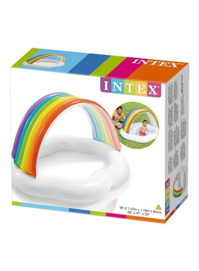 Intex - Rainbow Cloud Baby Pool With Pump 142x119x84 cm - 57141NP - Image 3