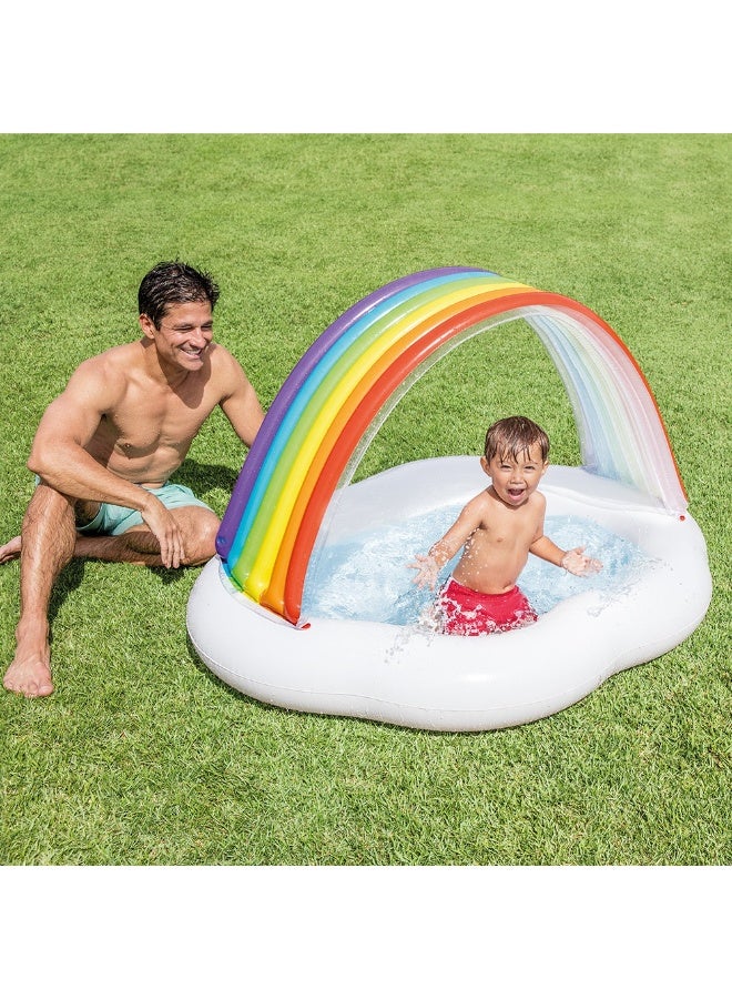 Intex - Rainbow Cloud Baby Pool With Pump 142x119x84 cm - 57141NP - Image 4
