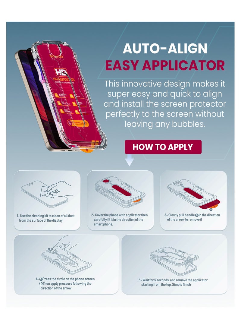 Moxedo Ultra Shield Tempered Glass Screen Protector HD Clear 9H Hardness Full Coverage with Auto-Align Easy Applicator for Samsung Galaxy S24 Plus - Image 4