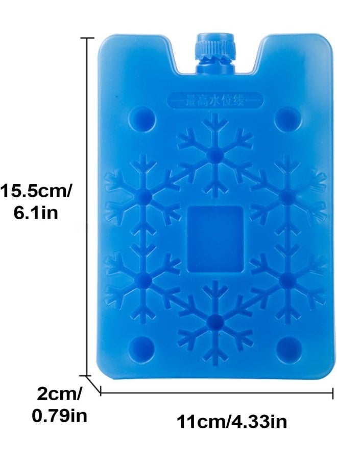 2 PCS Ice Packs Lunch Boxes, Portable Crystal Freezer Blocks, 200 to 500 ml Reusable Cooling Inserts, Long Lasting Cold Storage, Ideal for Cooler, Fishing, Picnic, School, Travel, Camping - Image 2