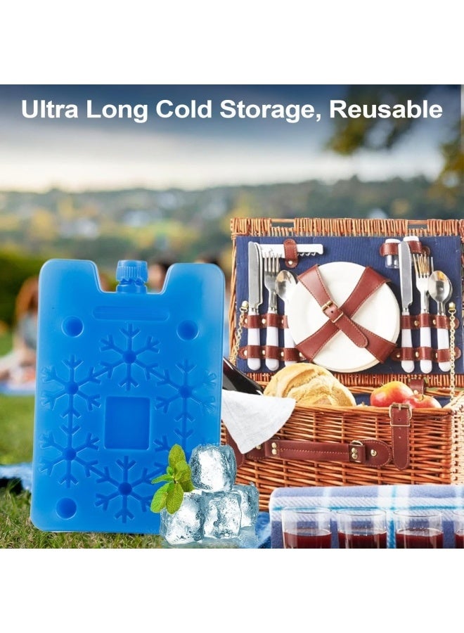 2 PCS Ice Packs Lunch Boxes, Portable Crystal Freezer Blocks, 200 to 500 ml Reusable Cooling Inserts, Long Lasting Cold Storage, Ideal for Cooler, Fishing, Picnic, School, Travel, Camping - Image 3