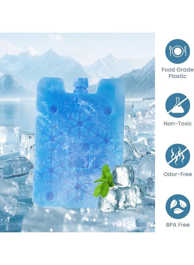 2 PCS Ice Packs Lunch Boxes, Portable Crystal Freezer Blocks, 200 to 500 ml Reusable Cooling Inserts, Long Lasting Cold Storage, Ideal for Cooler, Fishing, Picnic, School, Travel, Camping - Image 4