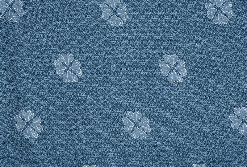 SHOMES SHOMES Premium Cotton Flat Double Bedsheets with 2 King Size Pillow Covers Double Bed Breathable Wrinklefree Ultrasoft 220 TC Supersoft 90x90 Inches 7X75 Feet Floral Cream Navy  - Image 5