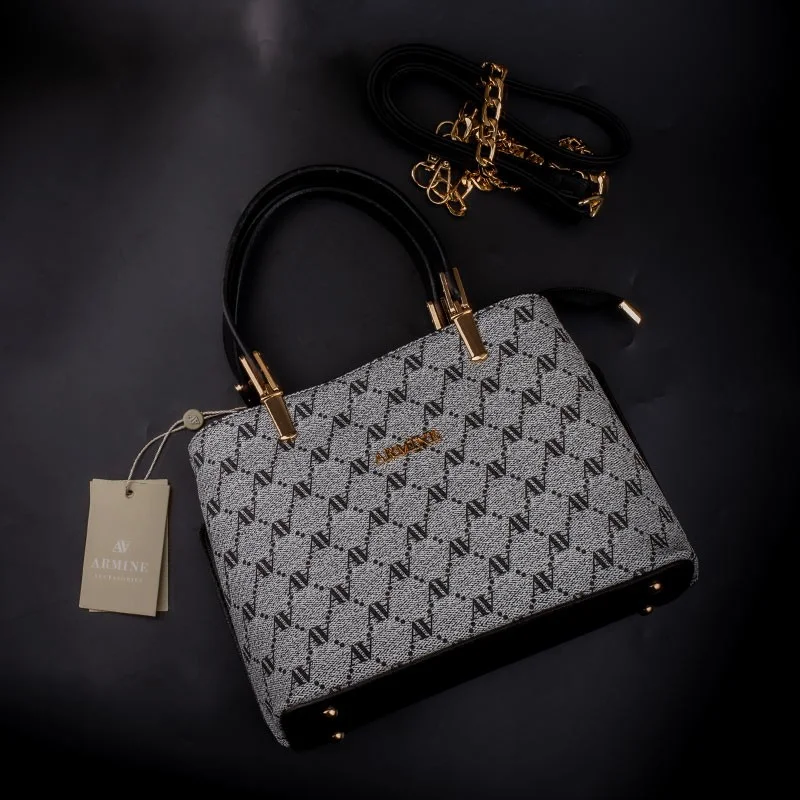 ARMINE Grey Dotted Classic Women's Handbag
