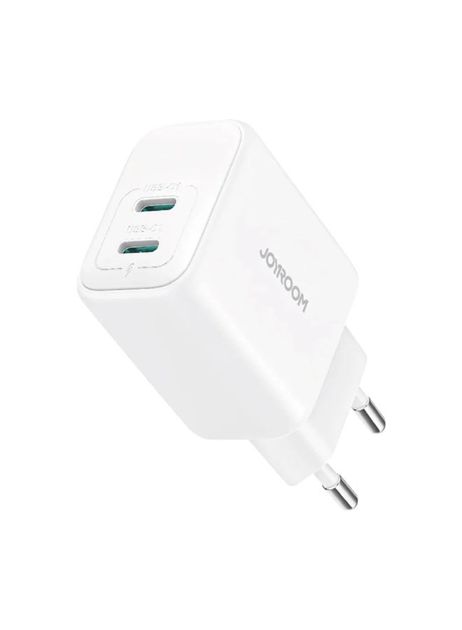 JOYROOM JR-TCF12EU Dual Port Type-C 20W Charger white | Best Price ...