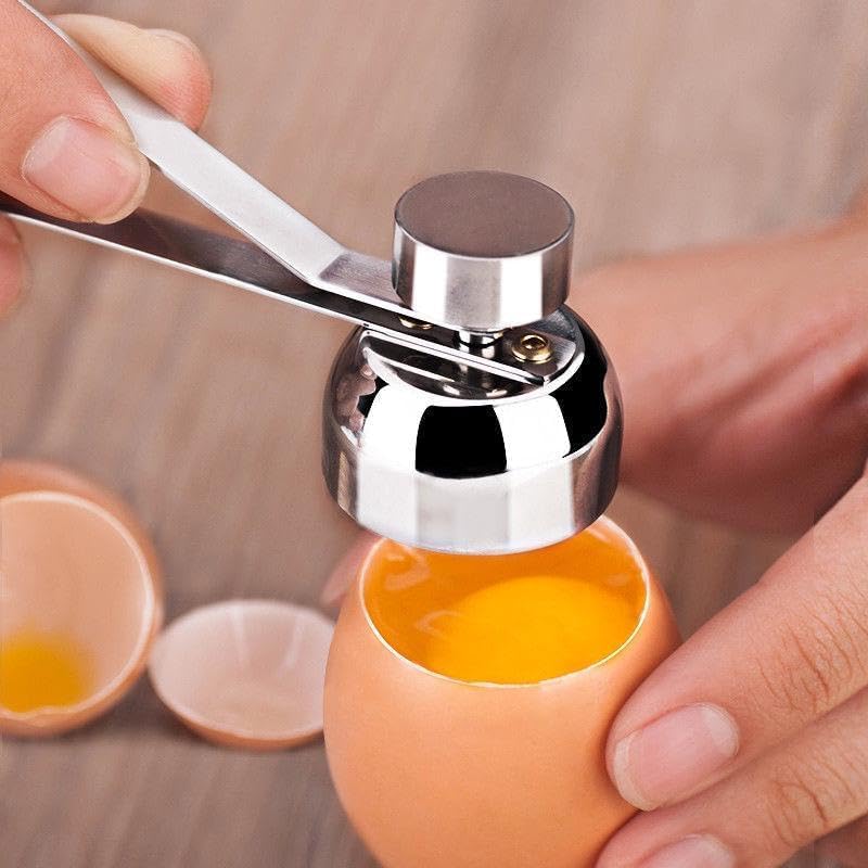 SGABANI Stainless Steel Egg Cracker Topper Cutter RawSoft Hard Boiled Egg Stopaer Shell Removal for Breakfast Kitchen Tool Pack 1 - Image 2