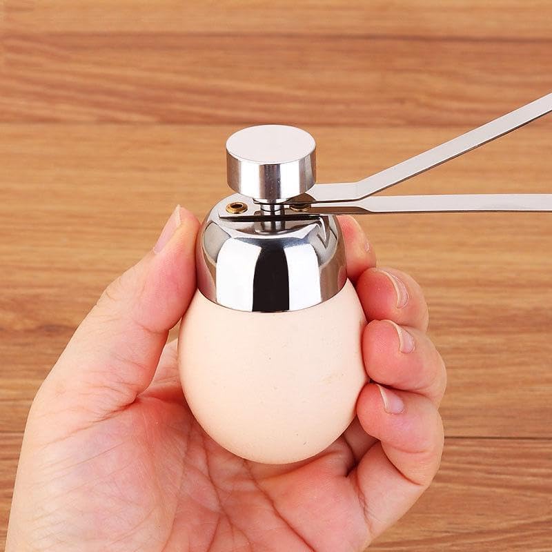 SGABANI Stainless Steel Egg Cracker Topper Cutter RawSoft Hard Boiled Egg Stopaer Shell Removal for Breakfast Kitchen Tool Pack 1 - Image 5