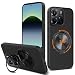 Nijiadi Compatible for Xiaomi Redmi Note 14 4G Phone Case 360 Rotatable Ring Holder KickstandStand Silicone TPU Slim fit Shockproof Protective Cover Case for Xiaomi Redmi Note 14 4G 2025 Black - Image 2