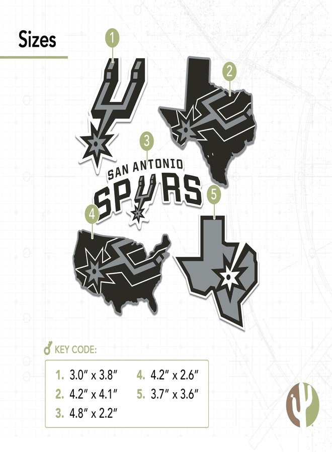 Desert Cactus San Antonio Spurs Sticker NBA Officially Licensed Sticker Vinyl Decal Laptop Water Bottle Car Scrapbook (Type 2-3) - Image 3