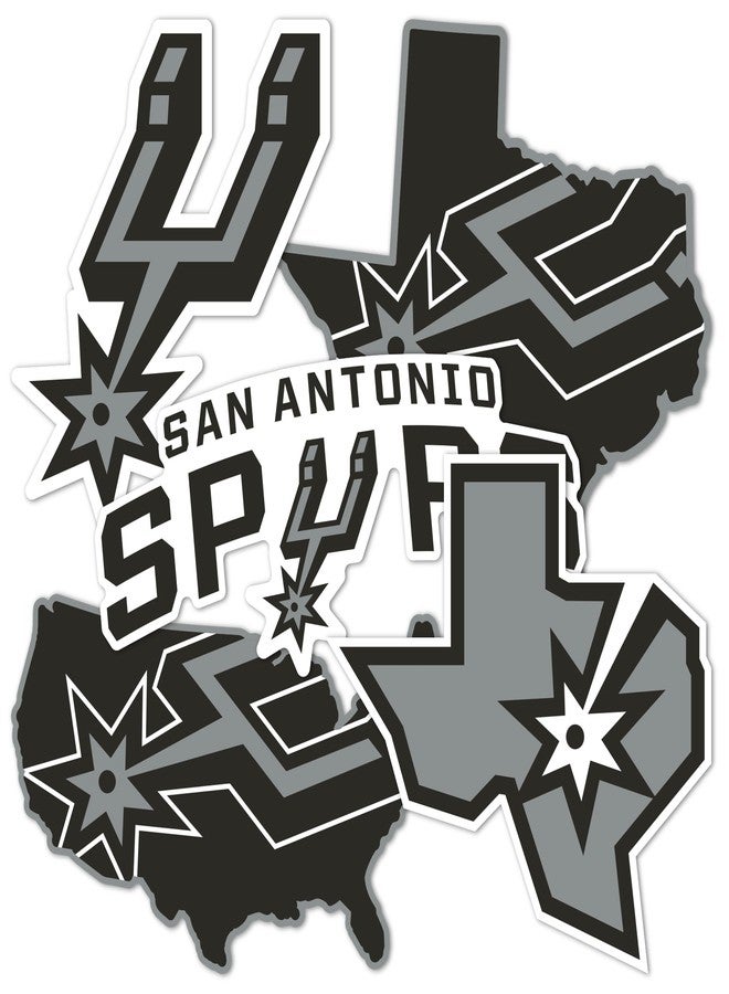 Desert Cactus San Antonio Spurs Sticker NBA Officially Licensed Sticker Vinyl Decal Laptop Water Bottle Car Scrapbook (Type 2-3) - Image 1