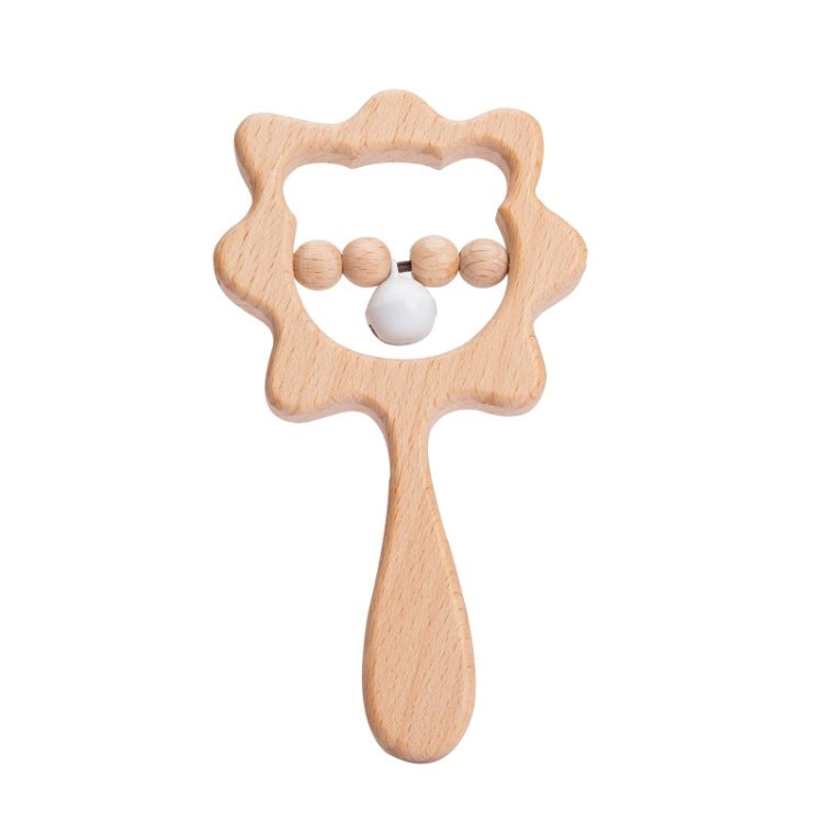 Asahi Baby Hand Rattle - Wooden Toy for Chewing, Soothing & Grip Training - Image 1