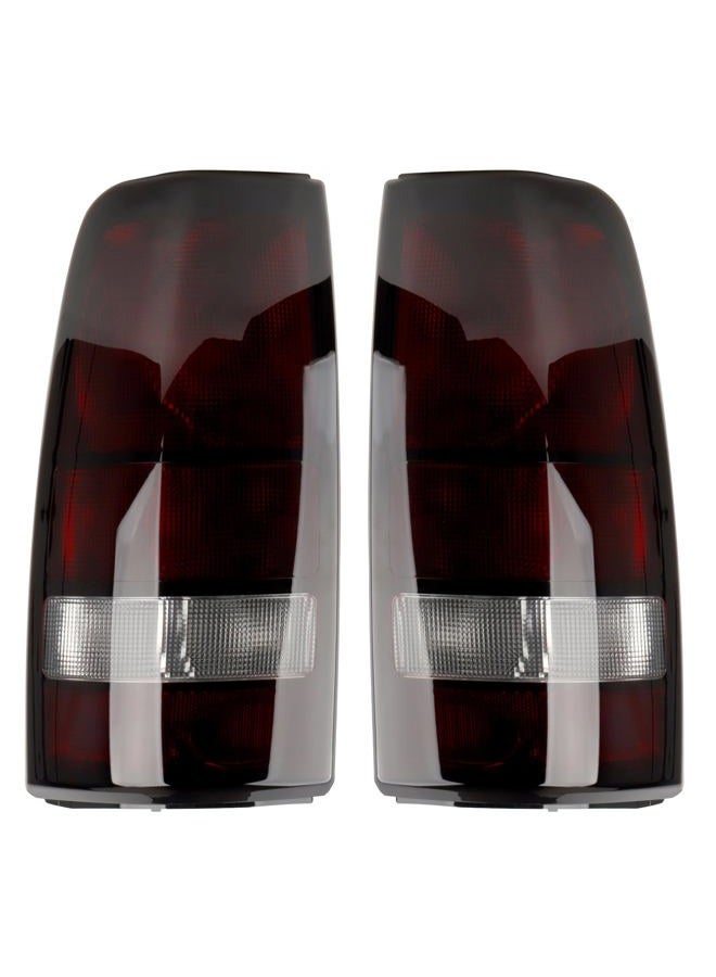 Jiacheng Dark Red Tail Lights Assembly Compatible with 1999-2006 GMC Sierra 1500 2500 3500, for 1999-2002 Chevy Silverado 1500 2500, Driver And Passenger Side Rear Brake Lamps (No bulbs) - Image 1