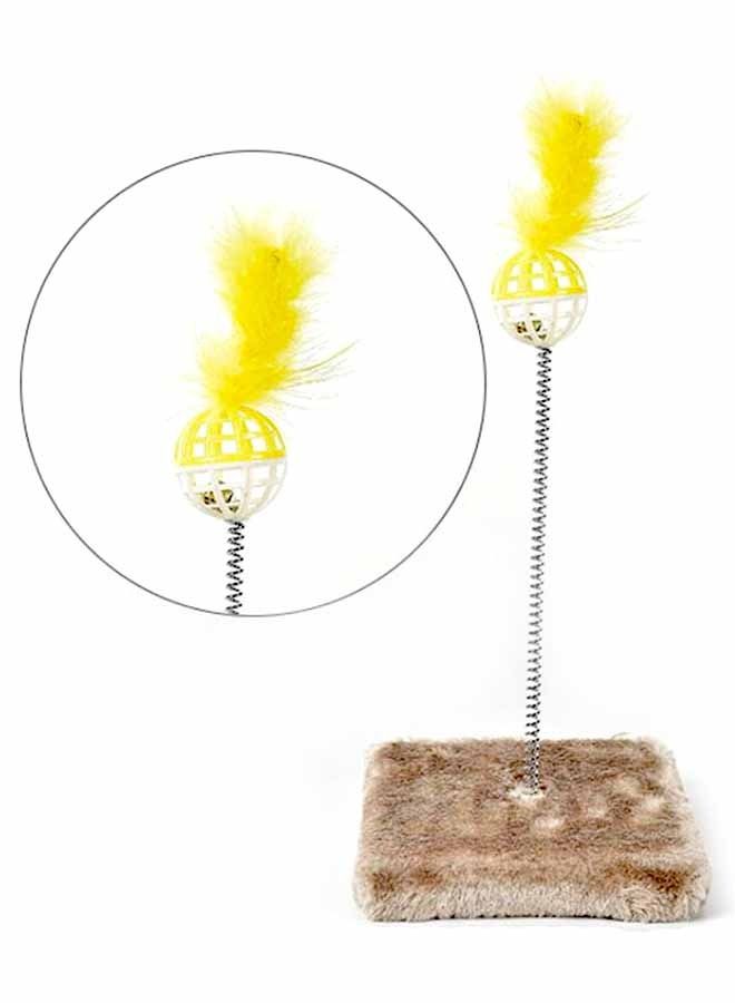 AL THEQA  Cat Plate Grinders Interactive Toy (YELLOW) - Image 1