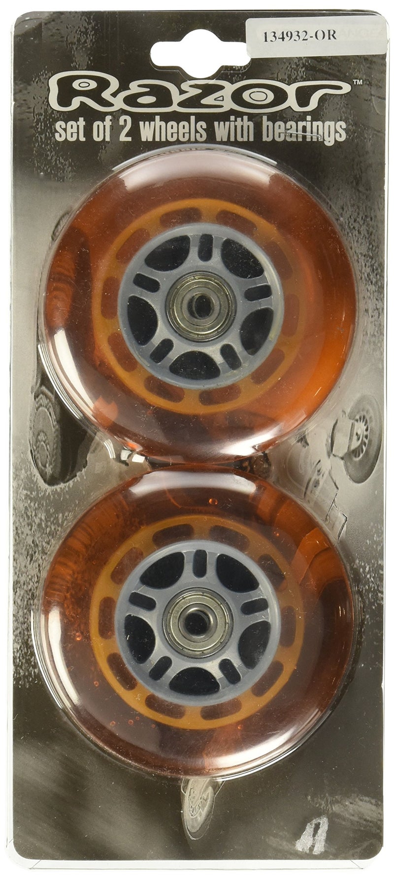 Razor Scooter Replacement Wheels Set with Bearings - Orange